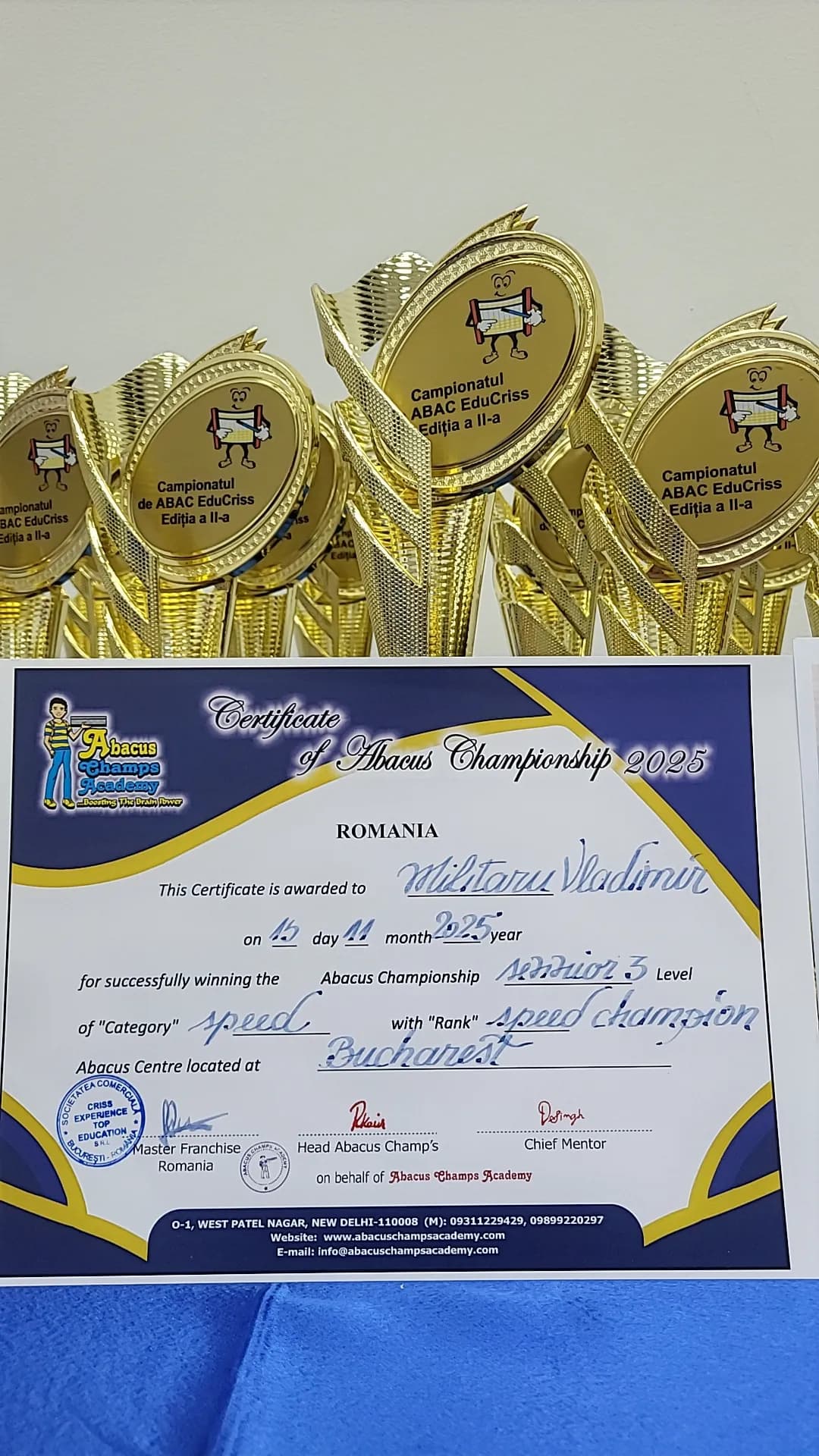 Bucuria copiilor premiați